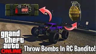 *PS4 ONLY* How To Throw Sticky Bombs and More Using The RC Bandito Glitch In GTA Online