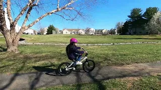 Riding on her new big bike... (Mongoose Legion L20)