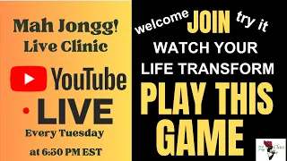 How to Play Mah Jongg Tips to join a new Group Live Clinic 2023 9-12 #ilovemahj