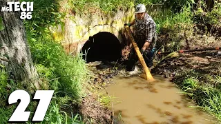 Beavers Dam Near Culvert - Manual Beaver Dam Removal No.27