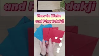 How to make and play Ddakji #shorts #squidgame