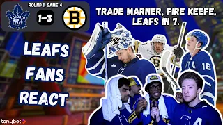 Boston Are Better Than Us | Leafs Fans React (TOR 1-3 BOS) | FFN Regulars