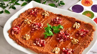 من أشهر المقبلات المحمره السوريه 😋Syrian Muhammara