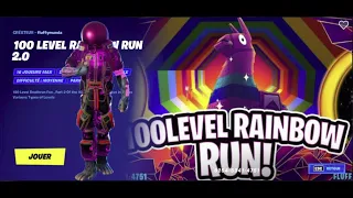 100 level RAINBOW RUN - FORTNITE