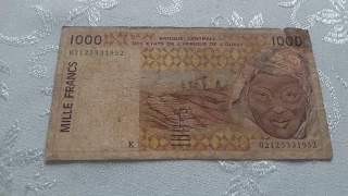 Африка Сенегал 1000 франков 2002 K состояние Good G