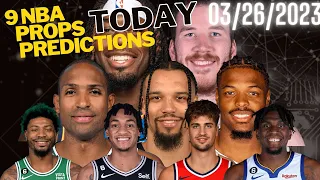 NBA Player Props Today | Free NBA Picks (3/26/23) NBA Best Bets and NBA Predictions