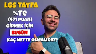 LGS 2024 Tayfa %1 'e Girmek için Bugün Hangi Netler Aralığında Olmalıdır?