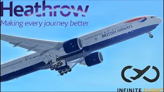 34 Minutes of Plane Spotting at London Heathrow International Airport | Infinite Flight
