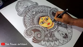 Maa durga mandala drawing |durga maa 😃🙏 @the_prince_artisan