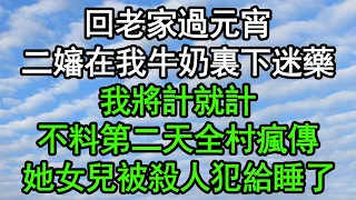 回老家過元宵，二嬸在我牛奶裏下迷藥，我將計就計，不料第二天全村瘋傳，她女兒被殺人犯給睡了#深夜淺讀 #為人處世 #生活經驗 #情感故事