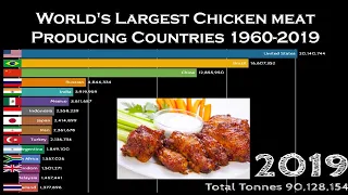 World's Largest Chicken meat Producing Countries 1960-2019 |Top 15 Chicken meat Producing Countries