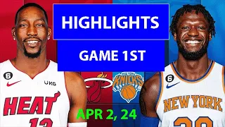 Miami Heat vs New York Knicks 1ST Qtr APR 2,2024| NBA Season