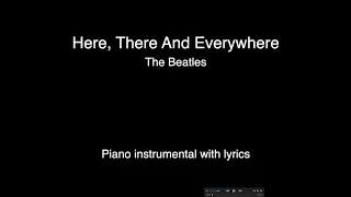 Here, There And Everywhere - The Beatles (piano KARAOKE)