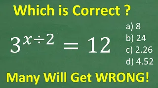 3 to (x/2) = 12, many don’t know where to start