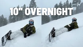 Winter STORM arrived to Big Bear | Snowboarding at Snow Summit | Another POWDER day to remember
