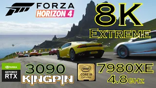 Forza Horizon 4 | 8K Extreme Settings | RTX 3090 K|NGPIN Edition | i9 7980XE