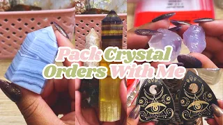 Pack Crystal Orders with me! Crystal Business Studio Vlog! Crystal Studio Vlog #003 ColdbrewCrystals