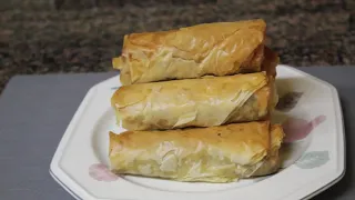 How To Make Phyllo Dough Meat Rolls. (Easy)