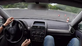 Stock Lexus IS200 drifting point of view