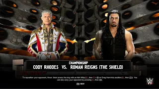 WWE 2K24 CHAMPIONSHIPCODY RHODES VS. ROMAN REIGNS (THE SHIELD)