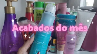 🗑️ PRODUTOS ACABADOS do mês de JULHO 2023/Cabelo,pele,unha,make/Autocuidado...