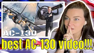 New Zealand Girl Reacts to What It's Like to FIRE the AC-130 Gunship - SAM ECKHOLM