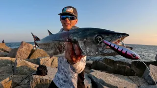 CRAZY KingFish Action at the Jetty! (Port Aransas, Tx)