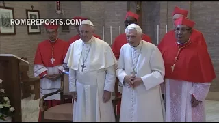 Benedict XVI receives the new cardinals, and speaks with them in various languages