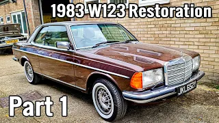 1983 Mercedes Benz W123 280CE Restoration | Part 1 | Expanding foam Fun