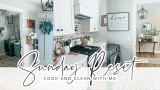 SUNDAY RESET // COOK AND CLEAN WITH ME // WEEKLY CLEANING & ORGANIZING // CHARLOTTE GROVE FARMHOUSE