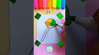 Satisfying Lollipop drawing 🍋+🍏=🍭 #youtubeshorts #shorts #painting #satisfying