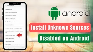 Install Unknown Dources disabled | Allow from Other Sources - Fixed !!