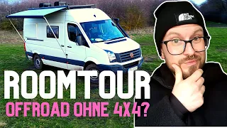 Offroad OHNE 4x4 / DIY Campervan Room Tour / VW Crafter