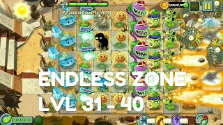 Plants vs Zombies 2 - Ancient Egypt | Endless Zone All Max Level Plants Test Level 31 - 40