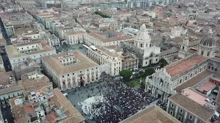 Sant'Agata Febbraio 2018, Piazza Duomo, Via Garibaldi, Via Etnea | DJI Mavic Pro drone 4K