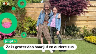 Rosalie (9) wordt door een zeldzame aandoening superlang