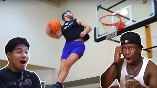 Hoopers FREAK OUT over his dunks! Jordan Kilganon