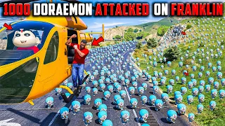 1000+ Doraemon's Attacked😱And Followed Franklin And Shinchan🤣 GTA 5 !😱 #gta5