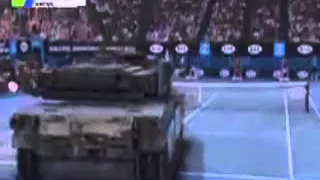 Djokovic plays tennis with WAR TANK!