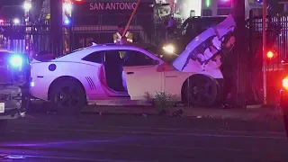 Aftermath of crash that hospitalized five people