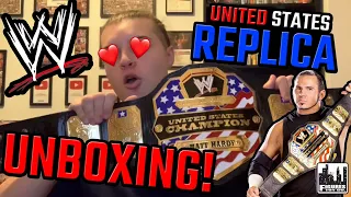 WWE UNITED STATES REPLICA BELT UNBOXING!! (Figs Inc. Scratch Logo Version) - JoeTalksWrestling
