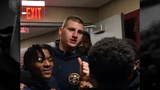 Bones Hyland with a great Nikola Jokic impersonation.