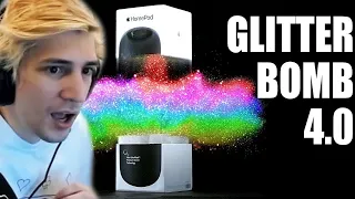 xQc Reacts to EXPLODING Glitter Bomb 4.0 vs. Package Thieves | Mark Rober