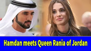 Sheikh Hamdan meets Queen Rania of Jordan