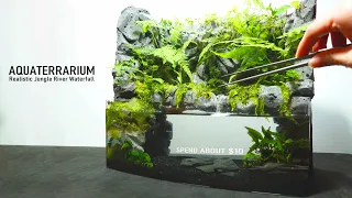 Spend $10 To Make Two Waterfalls in Tabletop Aquaterrarium