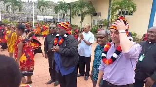 Papua New Guinea Official Welcome Ceremony at the Port Moresby Airport