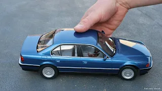 1:18 BMW 740i E38, blue metallic - KK-Scale [Unboxing]