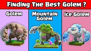 Mountain Golem Vs Golem Vs Ice Golem Comparison | clash of clans mountain golem | mountain golem