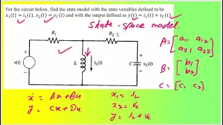 State Space Model representation of electrical circuit