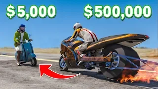 $5,000 Bike VS $500,000 Bike In GTA 5!